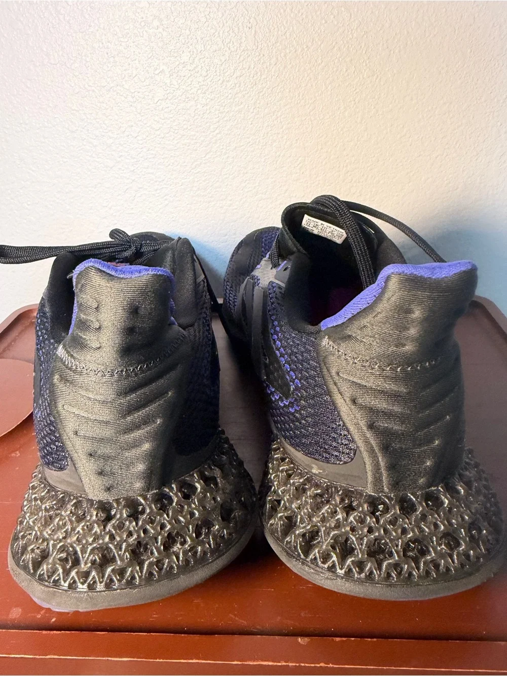 Men’s iridescent Black and Purple Reflective Athletic Shoes